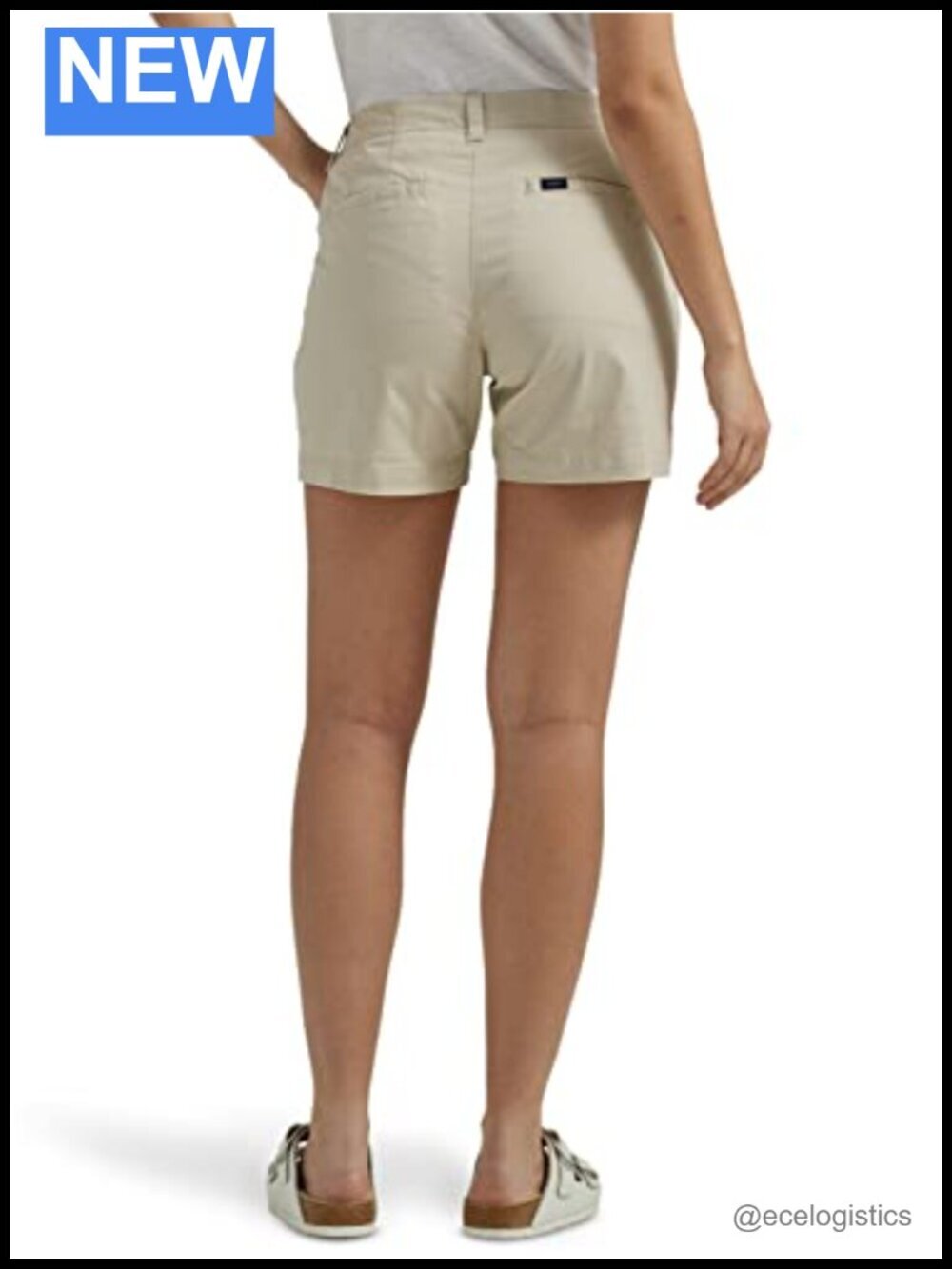 Mid Rise Regular Fit Chino Short with Pockets - Picture 2 of 6